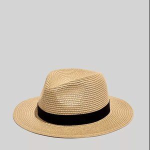 Madewell Packable Straw Fedora Hat
